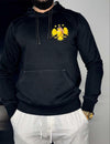 Hoodie med syrisk visuell identitet och tribaltema